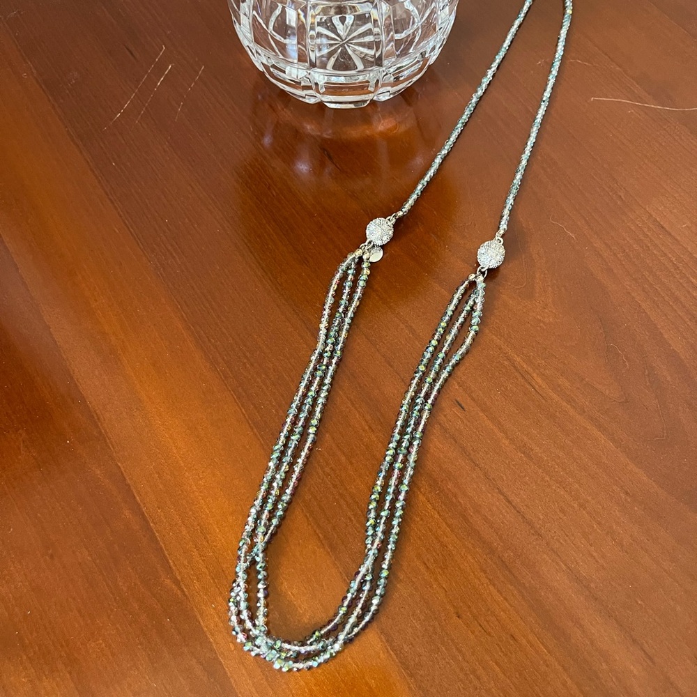 Saachi Silver sparkly Necklace